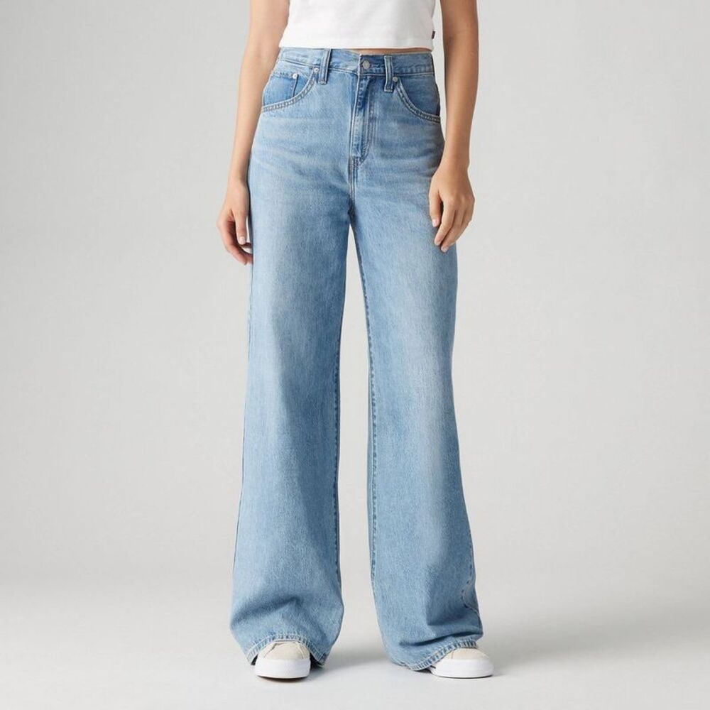 Levi's Light Blue High-Rise Wide Leg Jeans